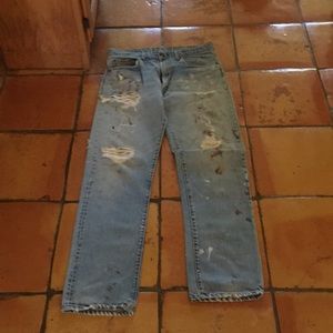 Vintage men’s Levi jeans from 1972 w/holes/patch